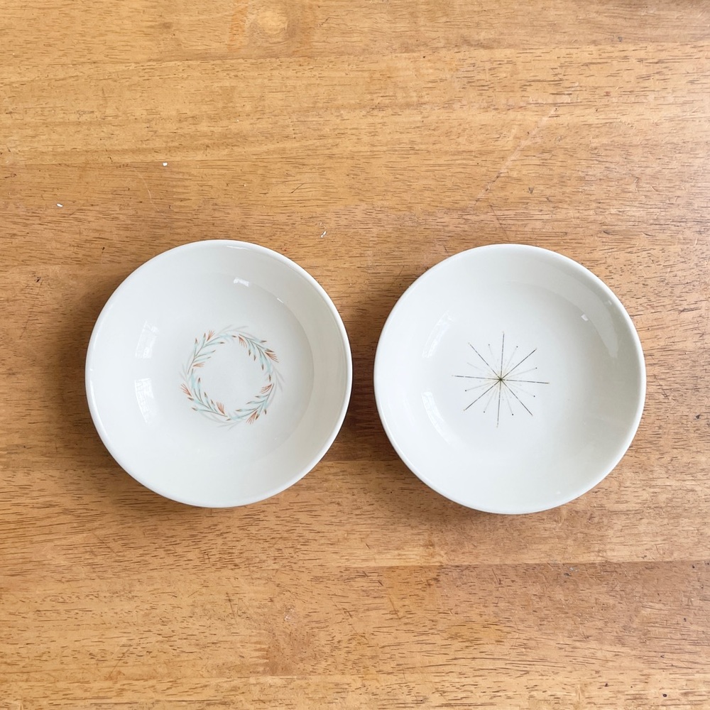 VINTAGE | Fortune Homer Laughlin MCM Atomic Small Serving Dishes 50s USA 5.25"